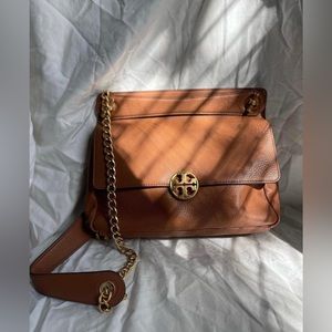 Tory Burch Brown Leather Crossbody Bag